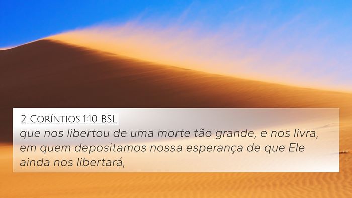 2 Coríntios 1:10 BSL Bible Verse Image