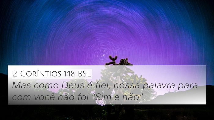 2 Coríntios 1:18 BSL Bible Verse Image