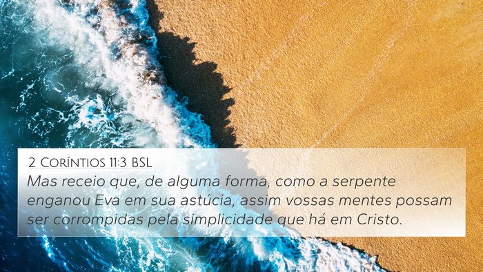 2 Coríntios 11:3 BSL Bible Verse Image