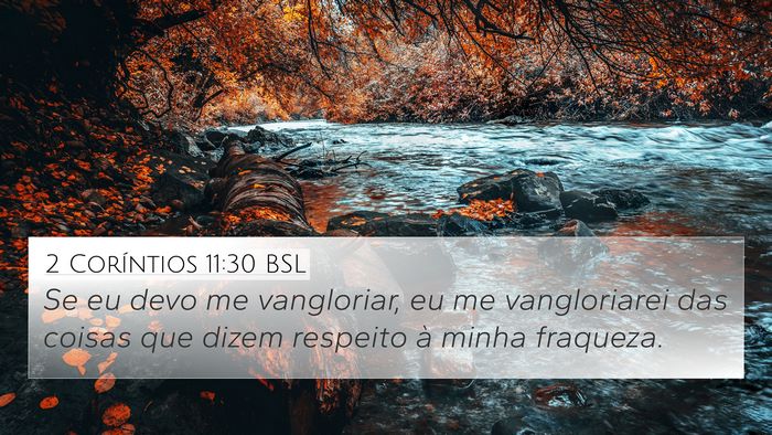 2 Coríntios 11:30 BSL Bible Verse Image