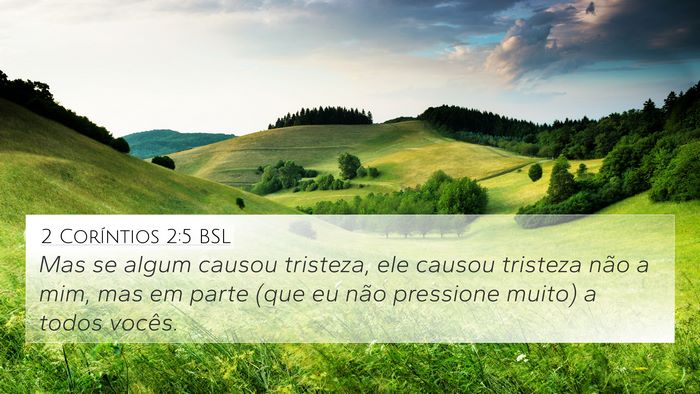 2 Coríntios 2:5 BSL 4K Wallpaper - Mas se algum causou tristeza, ele causou tristeza - 4K Wallpaper Bible Verse