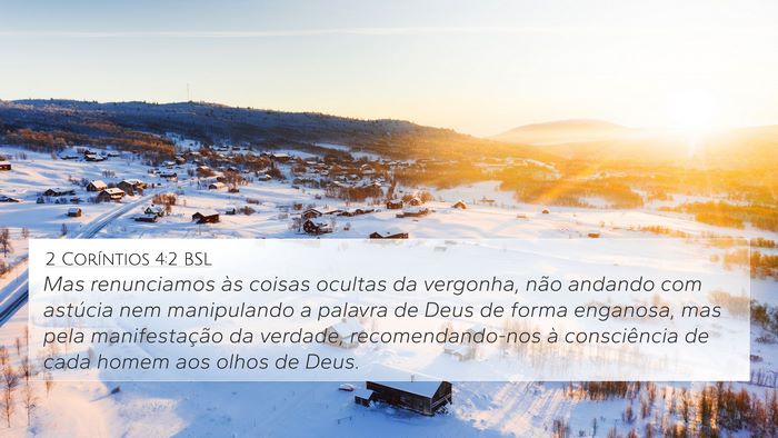 2 Coríntios 4:2 BSL Bible Verse Image
