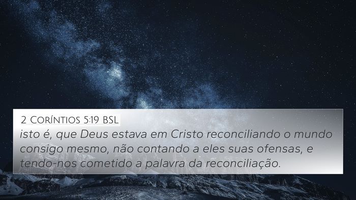 2 Coríntios 5:19 BSL Bible Verse Image