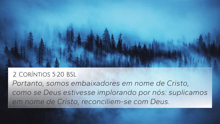 2 Coríntios 5:20 BSL Bible Verse Image