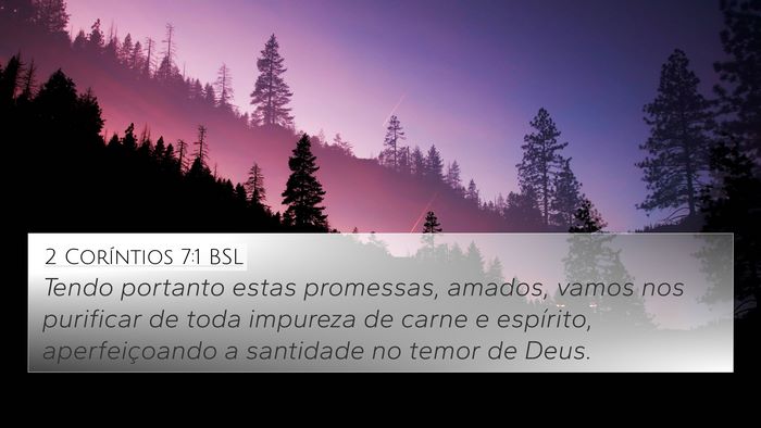 2 Coríntios 7:1 BSL Bible Verse Image