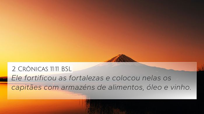 2 Crônicas 11:11 BSL Bible Verse Image