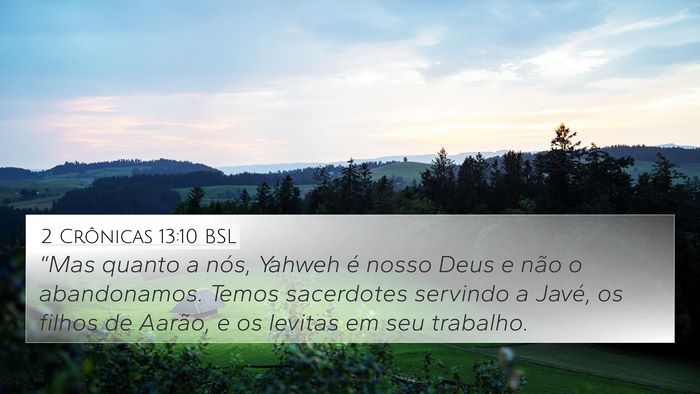 2 Crônicas 13:10 BSL Bible Verse Image