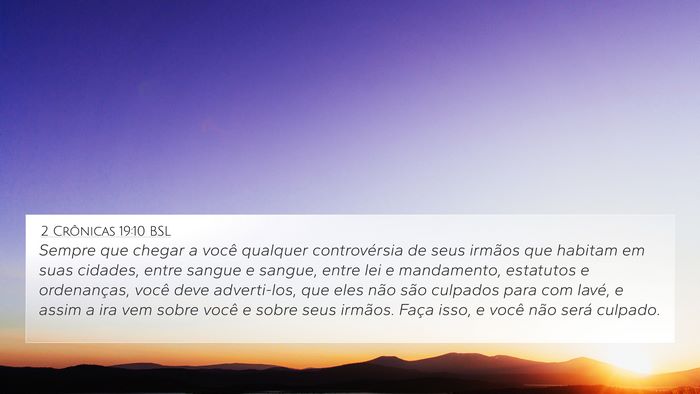 2 Crônicas 19:10 BSL Bible Verse Image