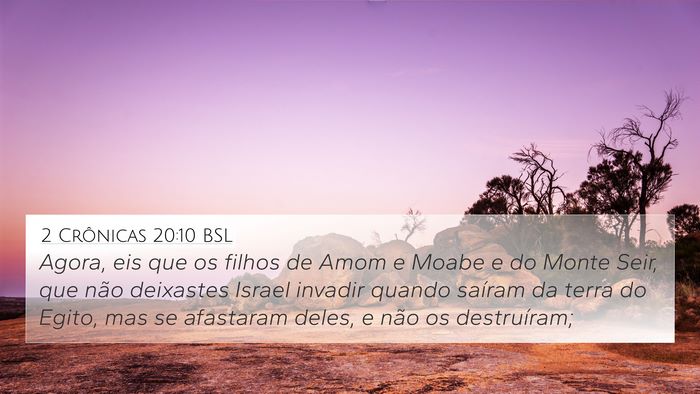 2 Crônicas 20:10 BSL Bible Verse Image