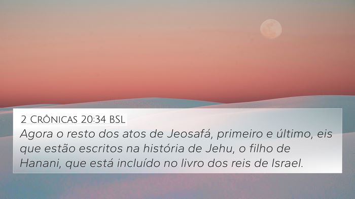 2 Crônicas 20:34 BSL Bible Verse Image