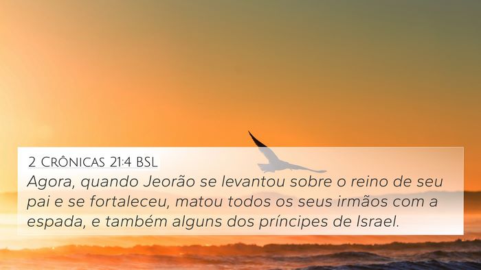 2 Crônicas 21:4 BSL Bible Verse Image