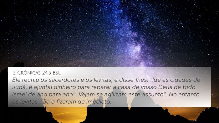 2 Crônicas 24:5 BSL Bible Verse Image