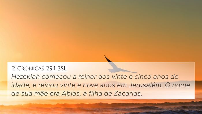2 Crônicas 29:1 BSL Bible Verse Image