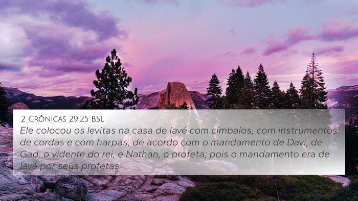 2 Crônicas 29:25 BSL Bible Verse Image