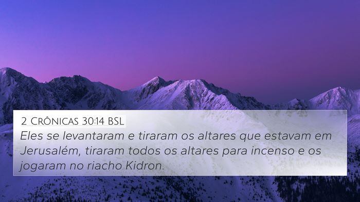 2 Crônicas 30:14 BSL Bible Verse Image