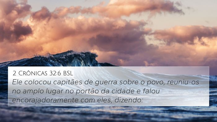 2 Crônicas 32:6 BSL Bible Verse Image