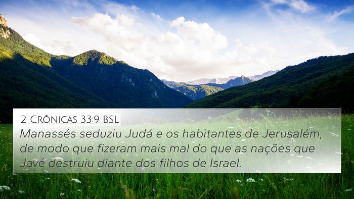 2 Crônicas 33:9 BSL Bible Verse Image