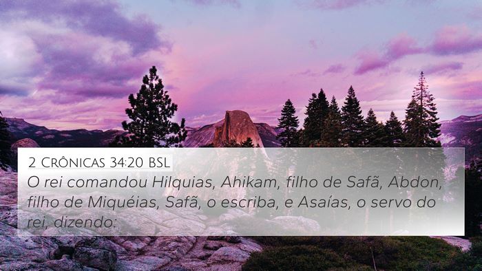 2 Crônicas 34:20 BSL Bible Verse Image