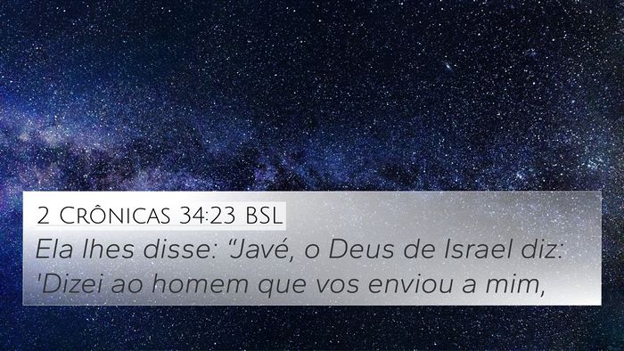 2 Crônicas 34:23 BSL Bible Verse Image