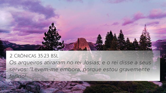 2 Crônicas 35:23 BSL Bible Verse Image