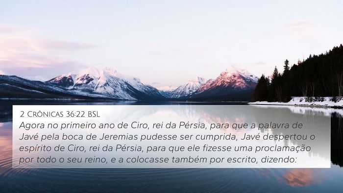 2 Crônicas 36:22 BSL Bible Verse Image