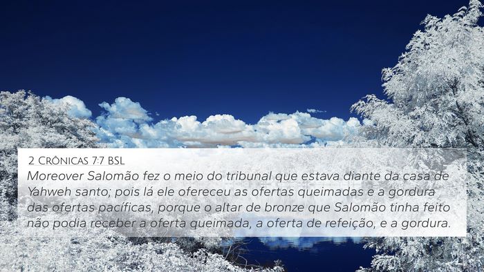 2 Crônicas 7:7 BSL Bible Verse Image