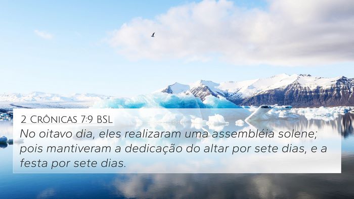2 Crônicas 7:9 BSL Bible Verse Image