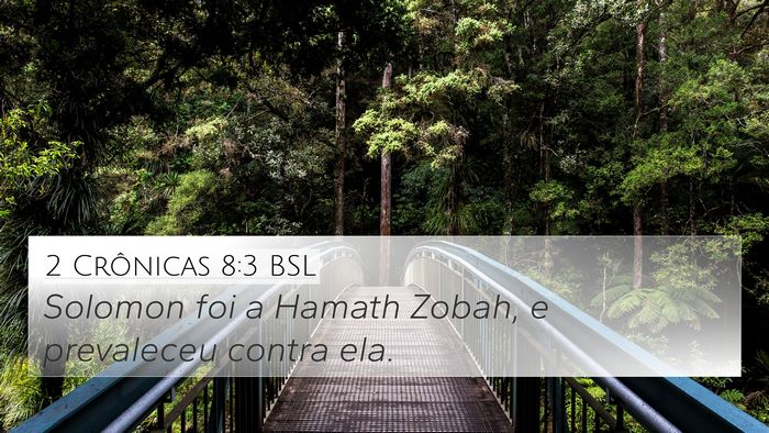 2 Crônicas 8:3 BSL 4K Wallpaper - Solomon foi a Hamath Zobah, e prevaleceu contra - 4K Wallpaper Bible Verse