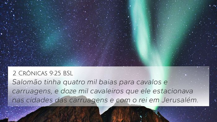 2 Crônicas 9:25 BSL Bible Verse Image
