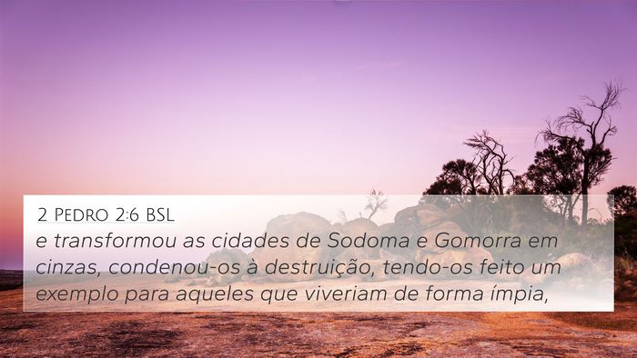 2 Pedro 2:6 BSL Bible Verse Image
