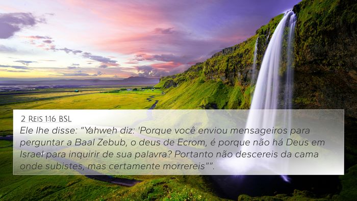 2 Reis 1:16 BSL Bible Verse Image