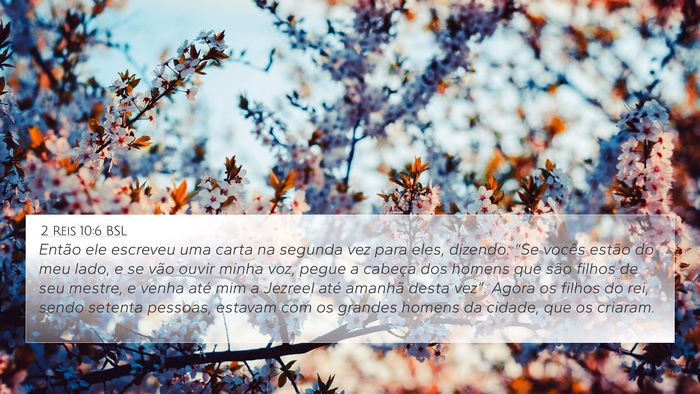 2 Reis 10:6 BSL Bible Verse Image
