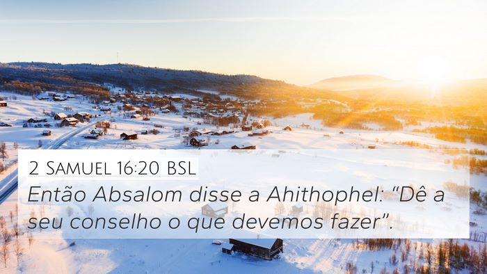 2 Samuel 16:20 BSL Bible Verse Image