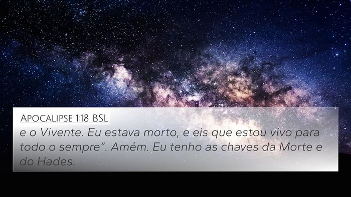Apocalipse 1:18 BSL Bible Verse Image