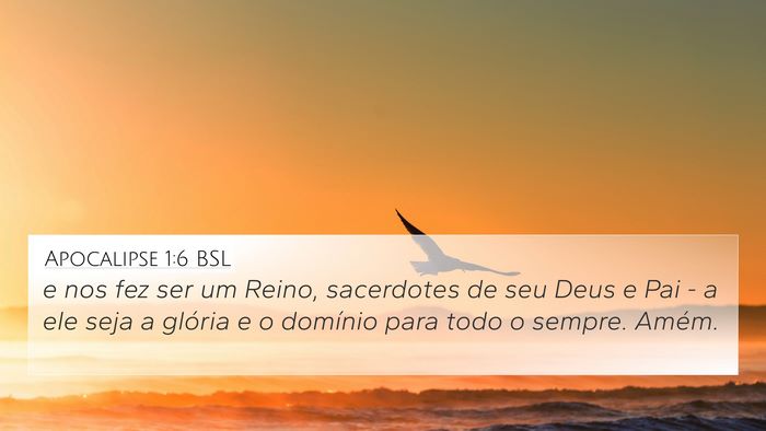 Apocalipse 1:6 BSL Bible Verse Image