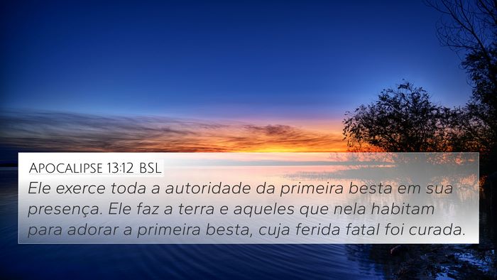 Apocalipse 13:12 BSL Bible Verse Image
