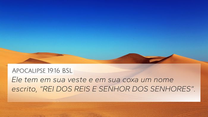 Apocalipse 19:16 BSL Bible Verse Image