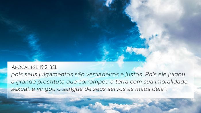 Apocalipse 19:2 BSL Bible Verse Image