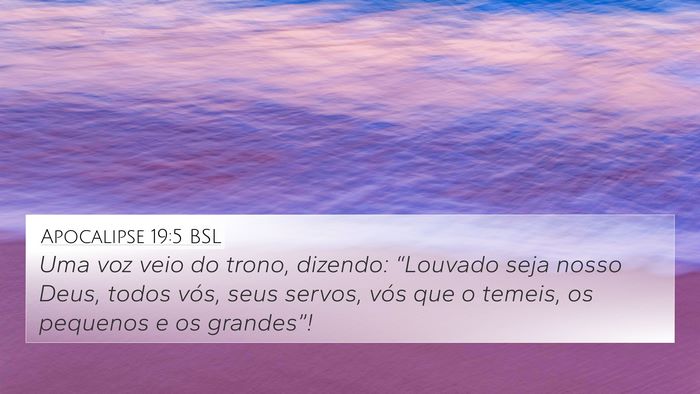 Apocalipse 19:5 BSL Bible Verse Image