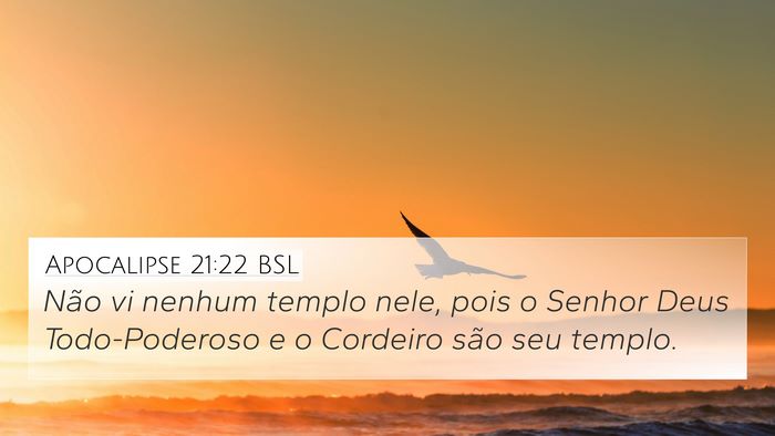 Apocalipse 21:22 BSL Bible Verse Image
