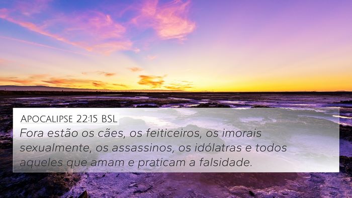 Apocalipse 22:15 BSL Bible Verse Image