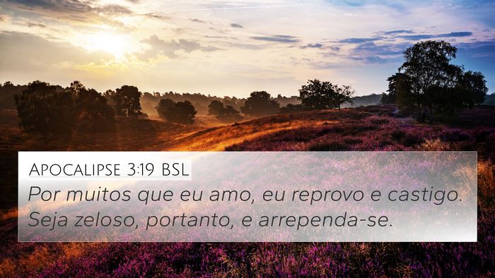 Apocalipse 3:19 BSL Bible Verse Image