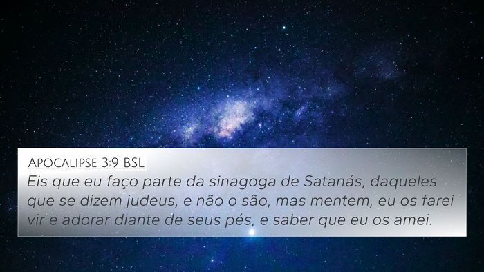 Apocalipse 3:9 BSL Bible Verse Image