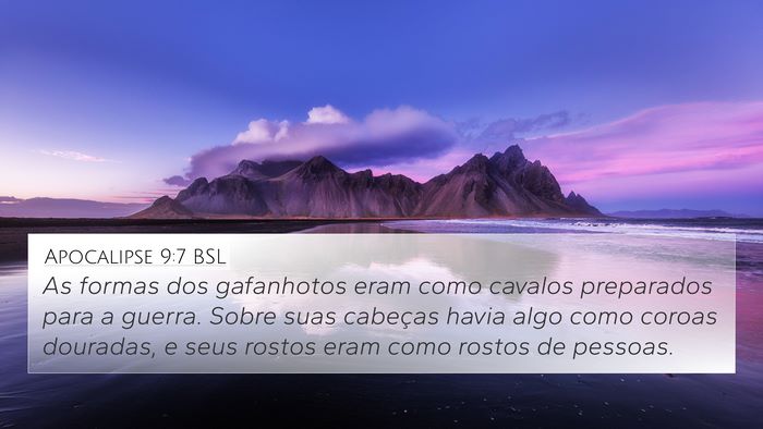 Apocalipse 9:7 BSL Bible Verse Image