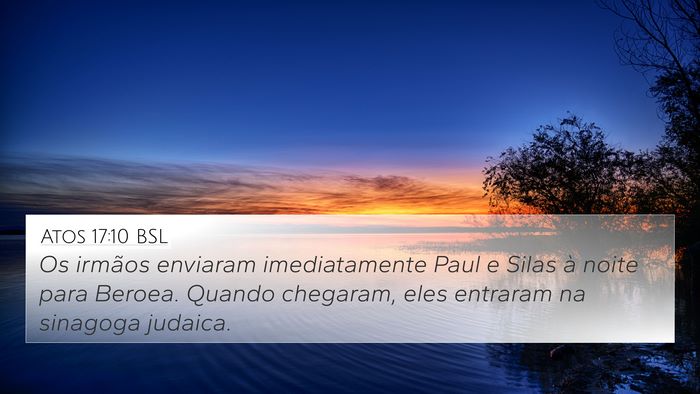 Atos 17:10 BSL Bible Verse Image