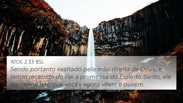 Atos 2:33 BSL Bible Verse Image