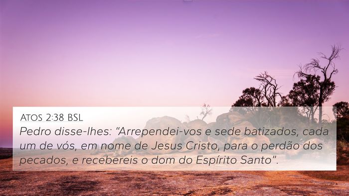 Atos 2:38 BSL Bible Verse Image