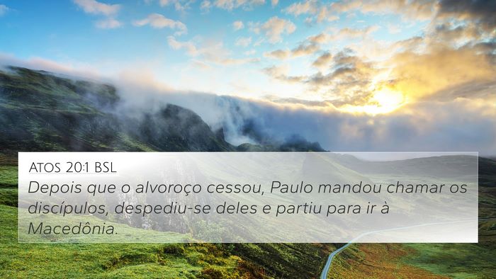 Atos 20:1 BSL Bible Verse Image