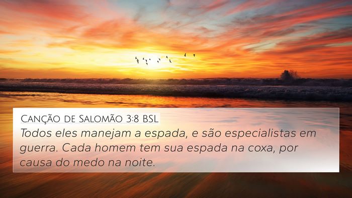 Canção de Salomão 3:8 BSL 4K Wallpaper - Todos eles manejam a espada, e são especialistas - 4K Wallpaper Bible Verse