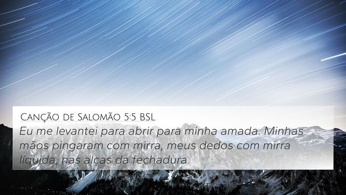 Canção de Salomão 5:5 BSL Bible Verse Image